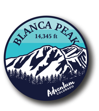Blanca Peak Colorado 14er circle sticker