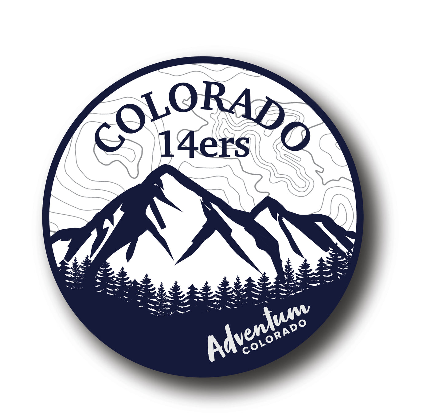Colorado 14ers  circle sticker