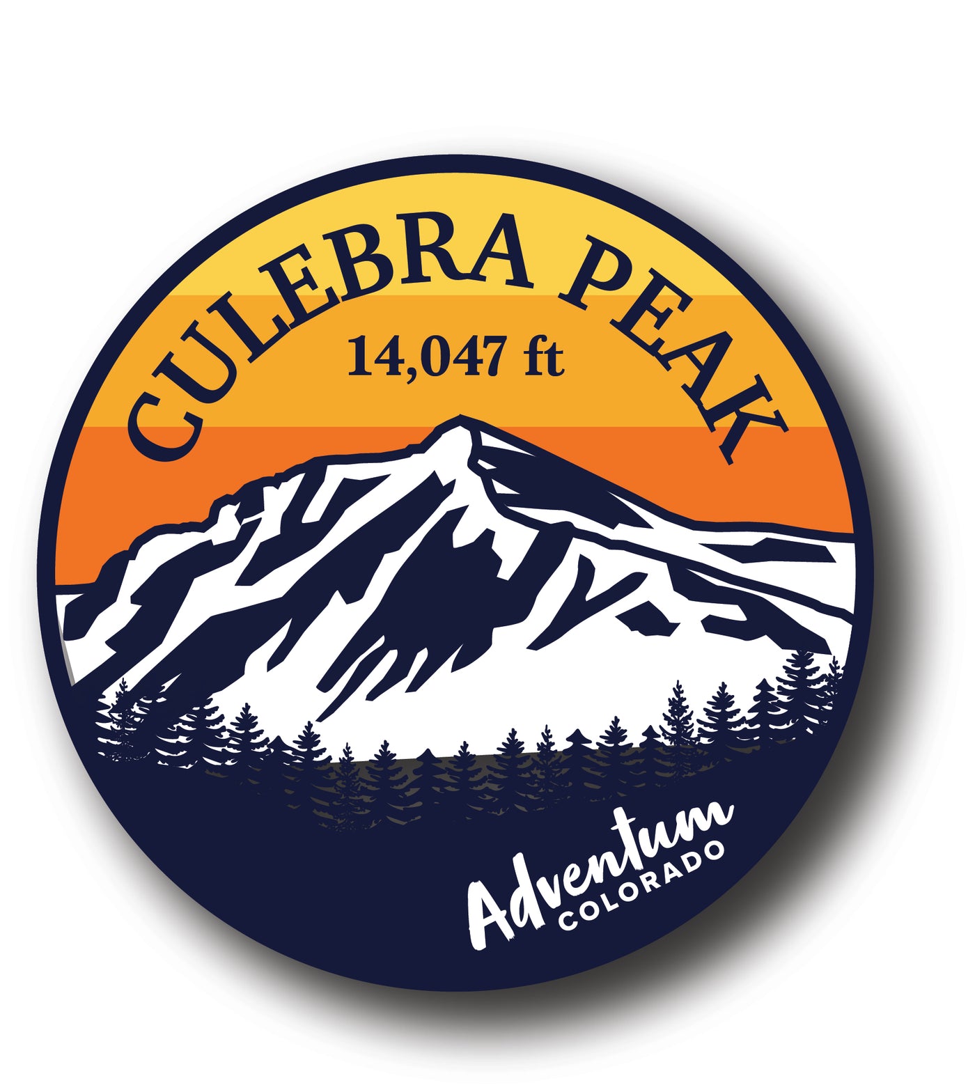 Culebra Peak Colorado 14er circle sticker
