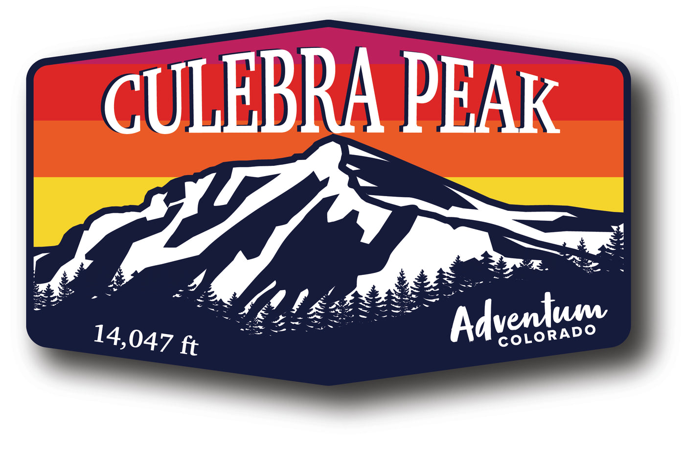 Culebra Peak Colorado 14er hexagonal sticker