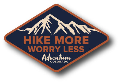 Hike More Worry Less diamond sticker