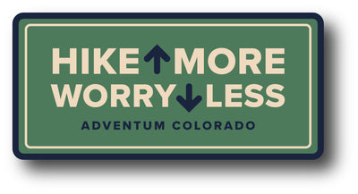 Hike More Worry Less rectangle sticker