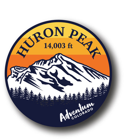 Huron Peak Colorado 14er circle sticker