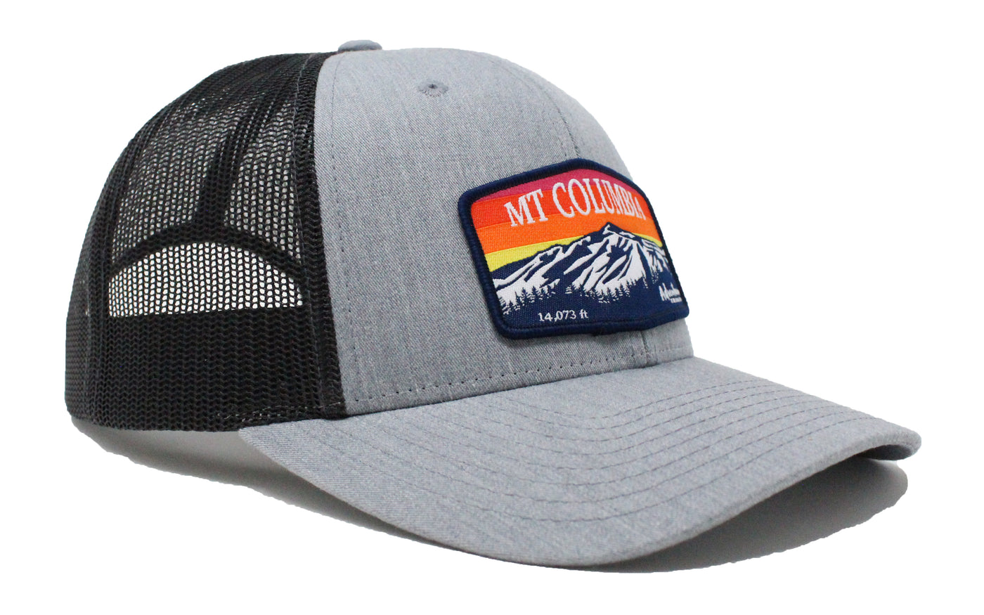 Mt. Columbia Trucker Hat Heather Grey/Navy | Mid Profile / Daybreak