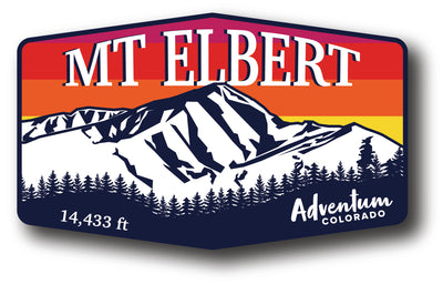 Mt Elbert 14er hexagonal sticker