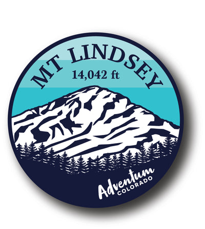 Mt Lindsey 14er circle sticker