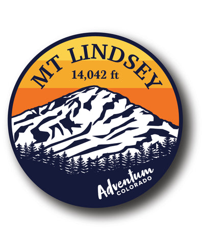 Mt Lindsey 14er circle sticker