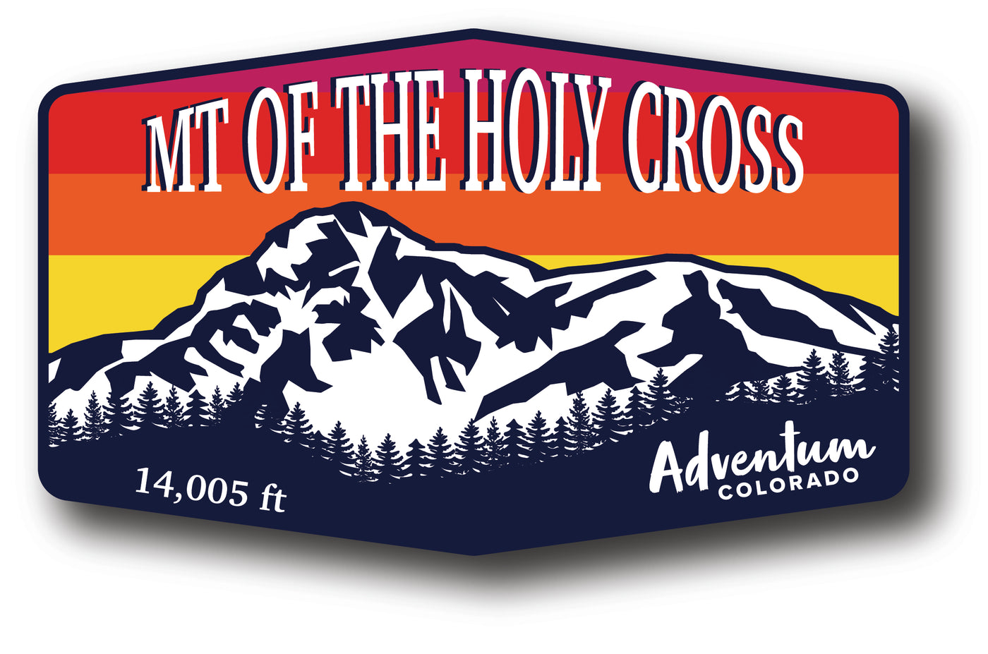 Mt of the Holy Cross 14er hexagonal sticker