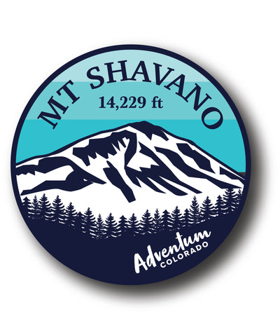 Mt Shavano 14er circle sticker