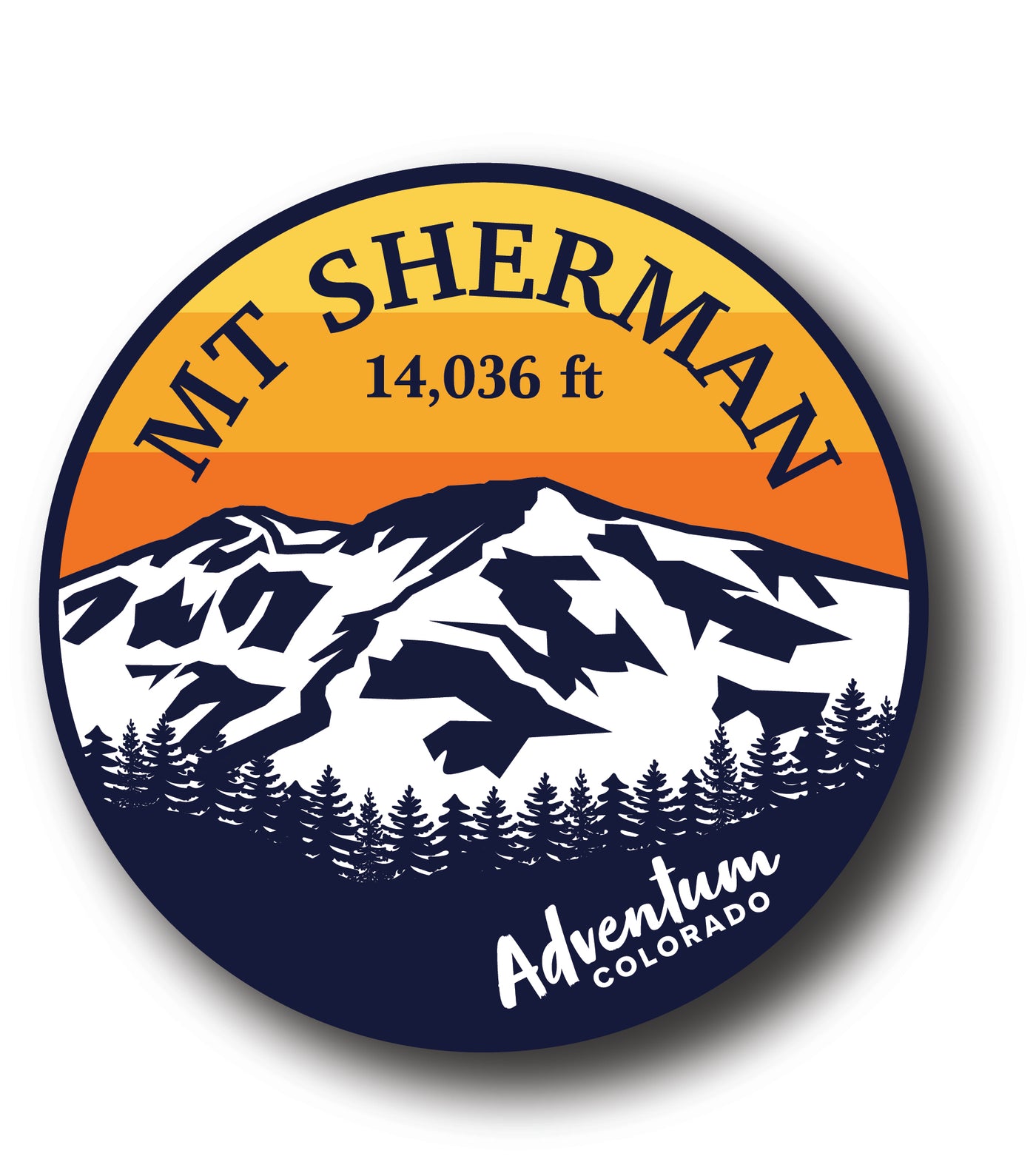 Mt Sherman 14er circle sticker