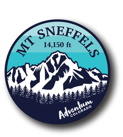 Mt Sneffels 14er circle sticker