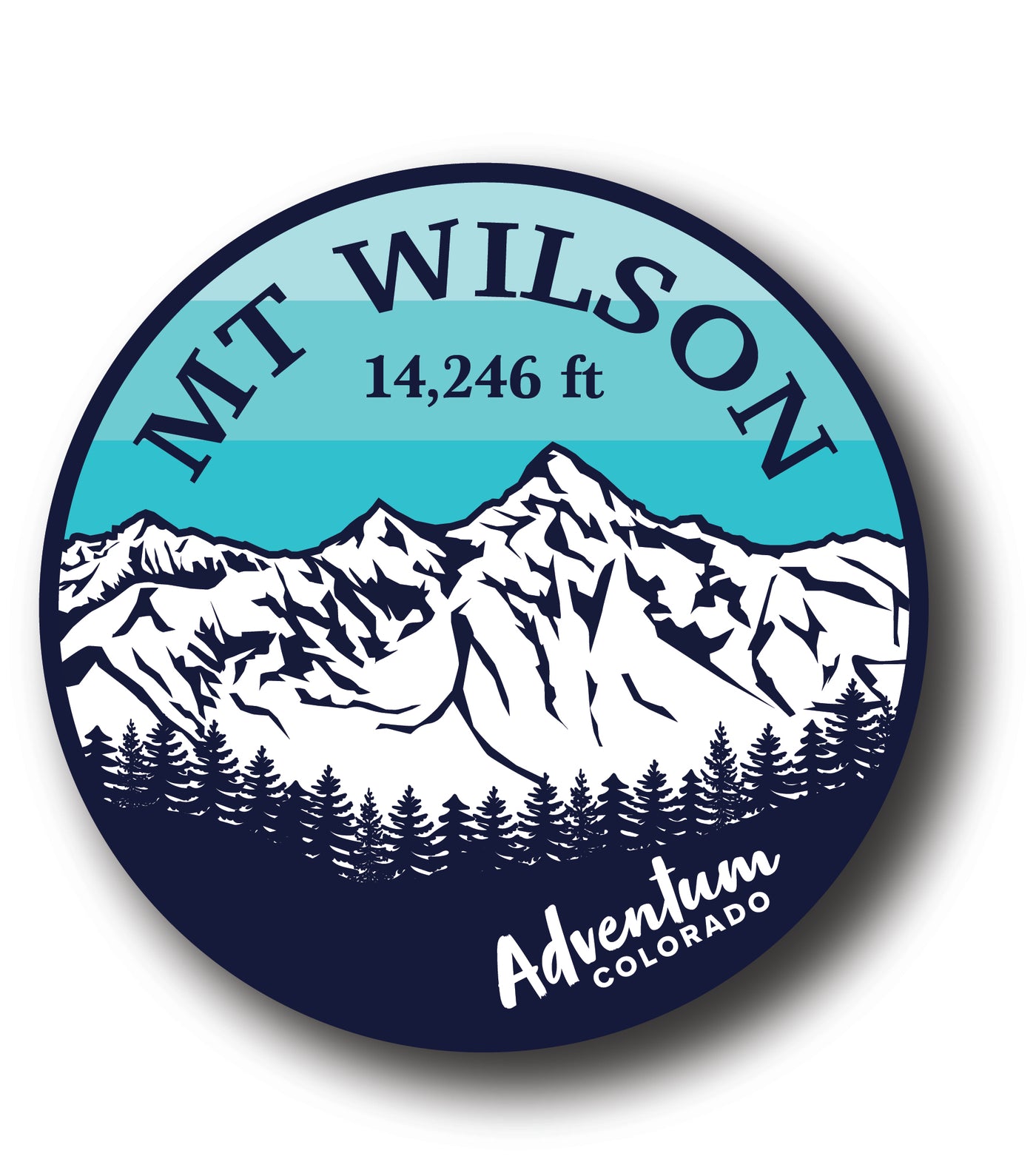 Mt Wilson 14er circle sticker
