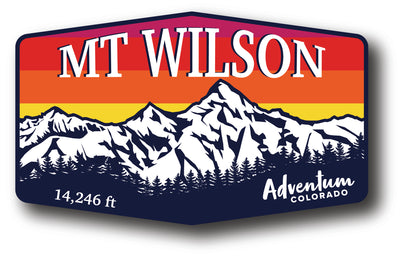 Mt Wilson 14er hexagonal sticker