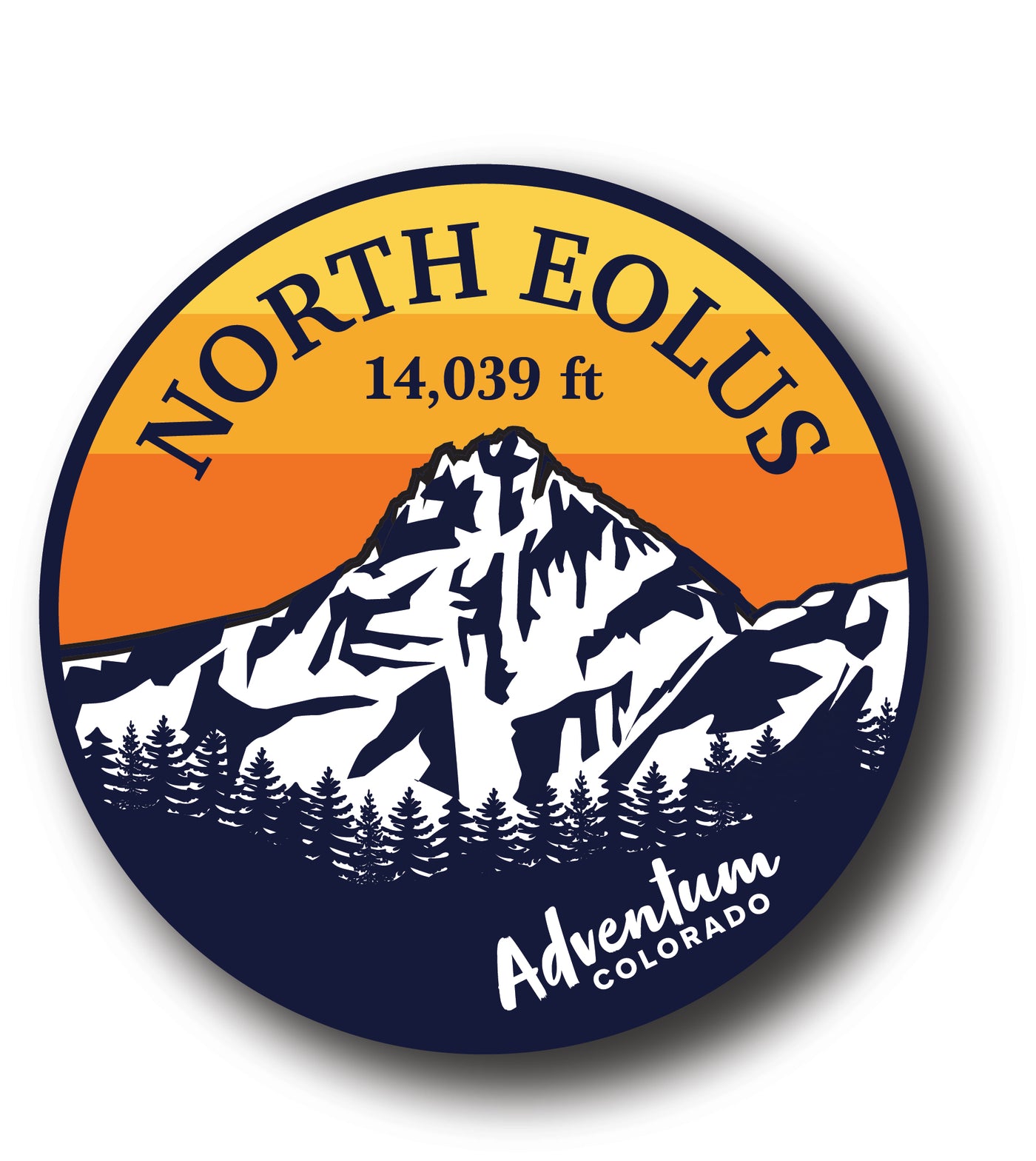 North Eolus 14er circle sticker