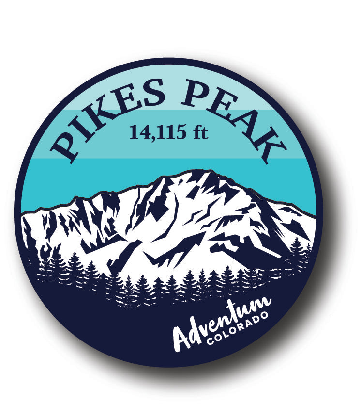 Pikes Peak Mountain Vinyl Sticker - Triangle Decal For Car Laptop Camping Gear