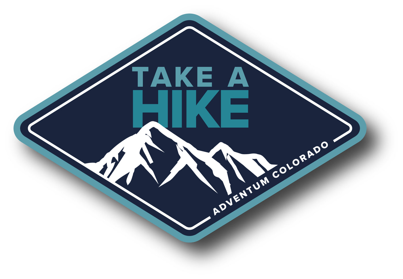 Take a Hike mountain diamond sticker